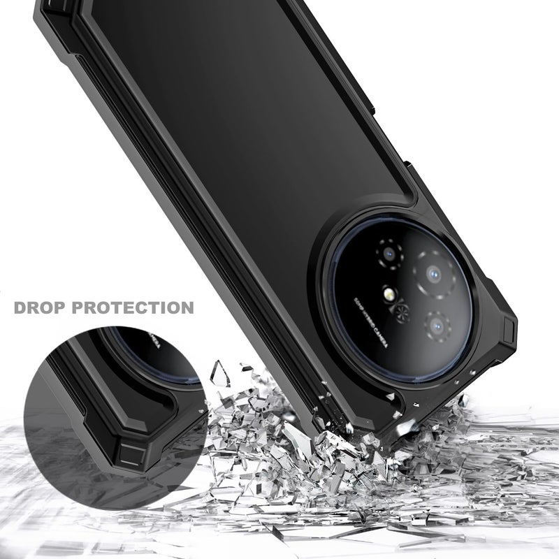 WDHD Compatible with TCL 50 XL 5G & TCL 50 XL NXTPAPER 5G Phone Case Black | Full-Body Protective Shockproof Rugged Bumper Cover with Screen Protector, Raised Corners Drop Protection - Image 5